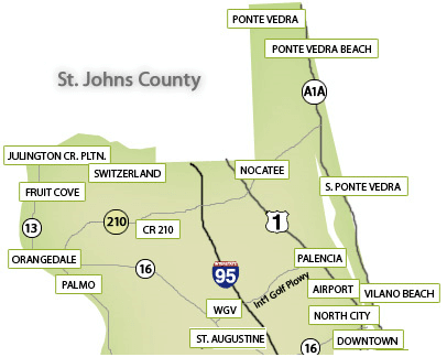 North St. Johns County Map