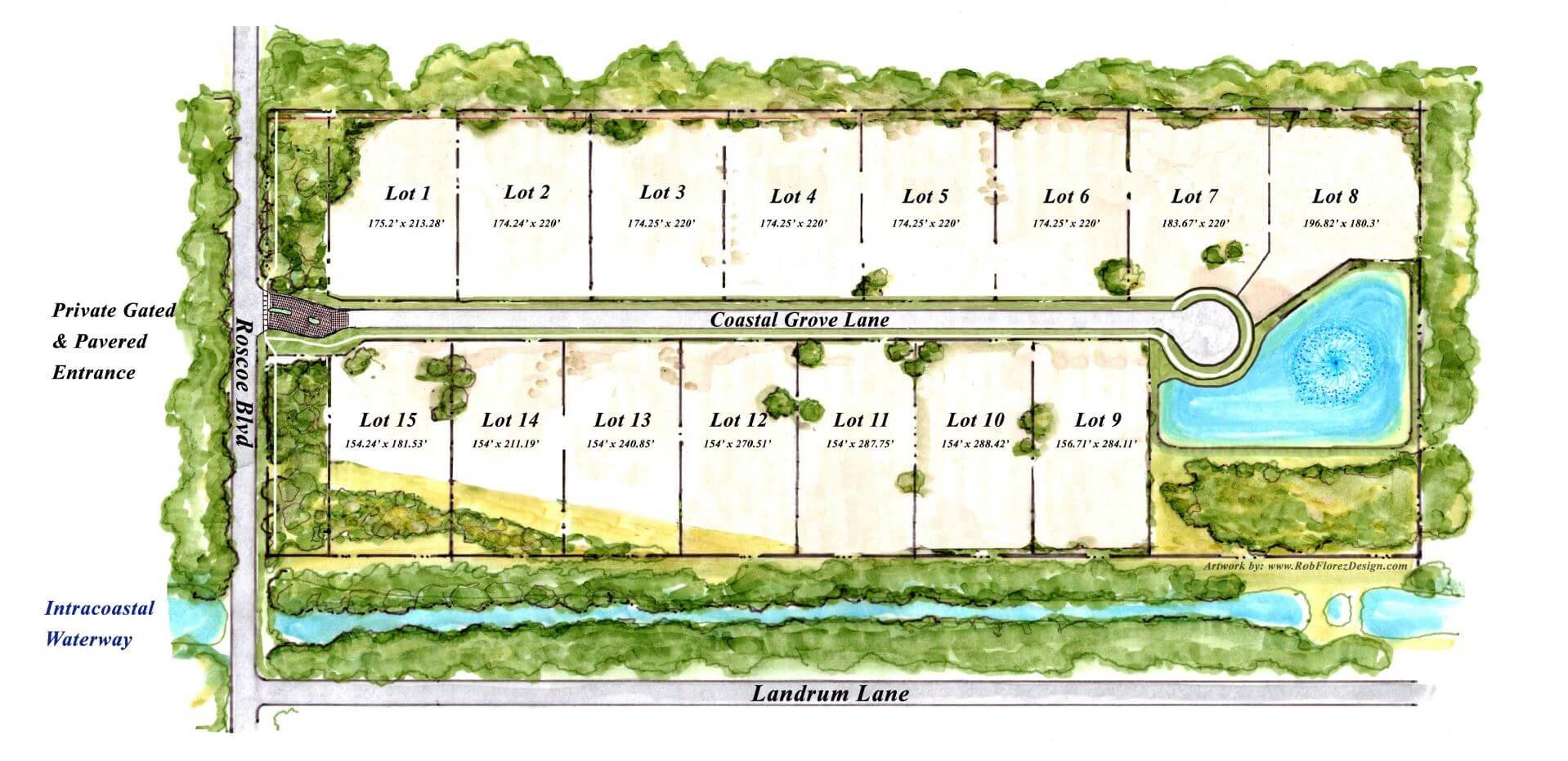 Coastal Grove Ponte Vedra Beach Lot Map